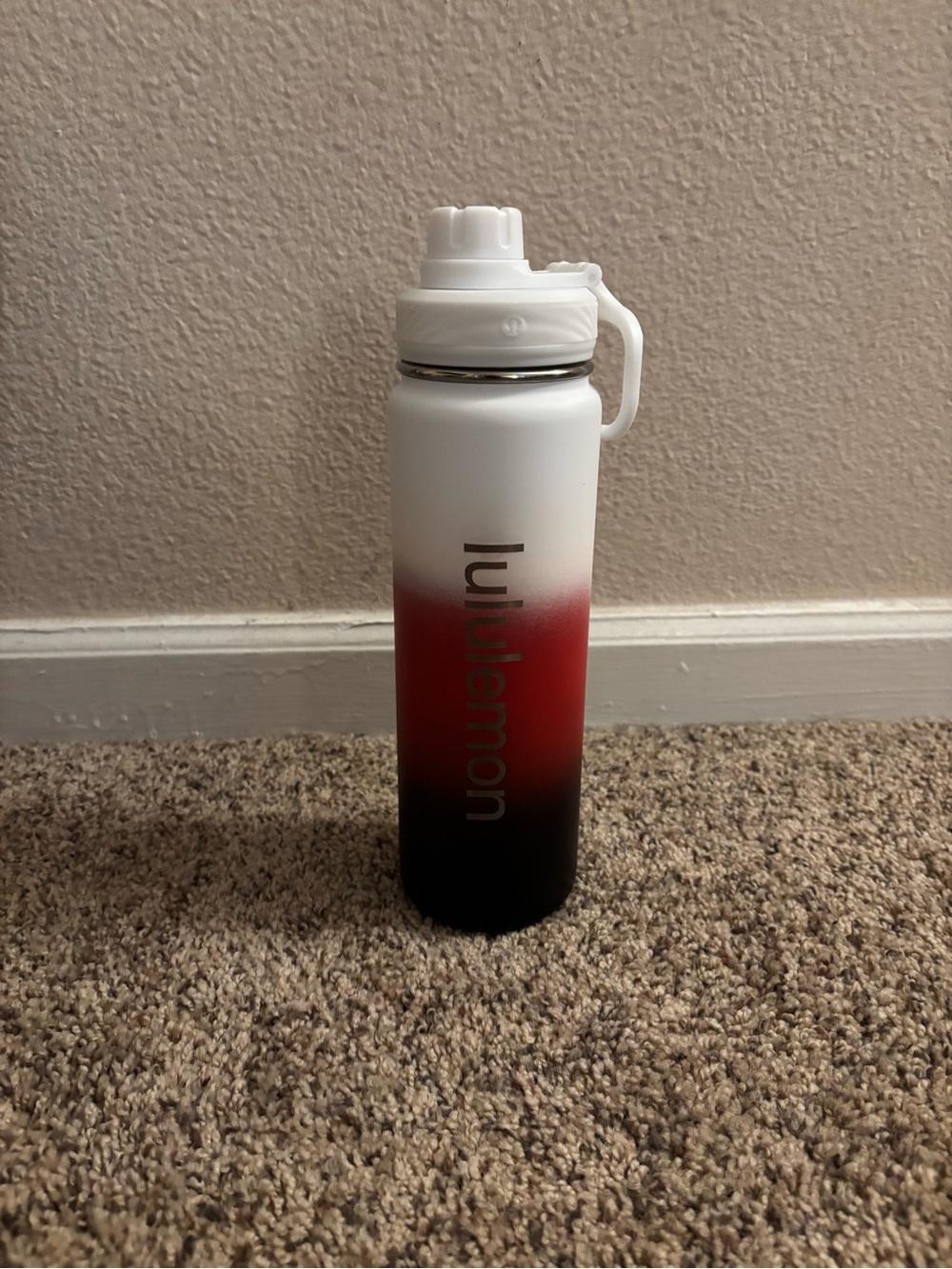 lululemon athletica Ombre White-Red-Black Water Bottle